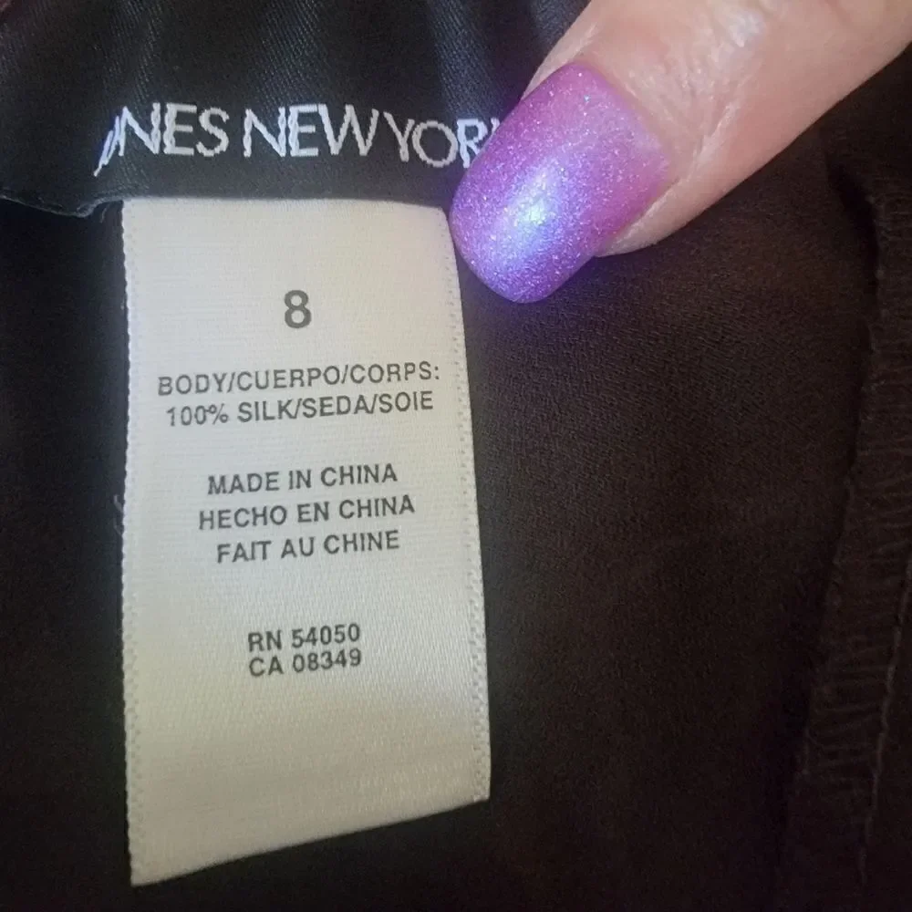 Jones New York 100% Silk Animal Print Skirt and Top.